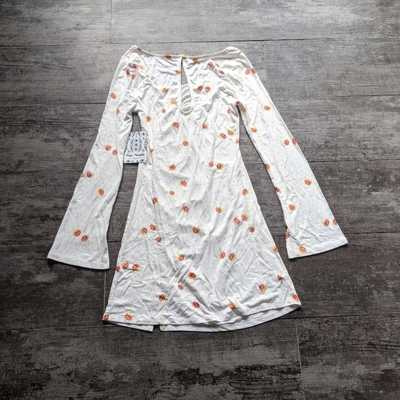 FREE PEOPLE Celia Floral Mini Dress Ivory Combo - Picture 3 of 7